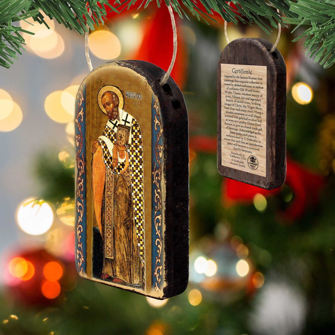 Saint Nick Religious Christian Sacred Icon Ornament - Inspirational Icon Décor - 87033