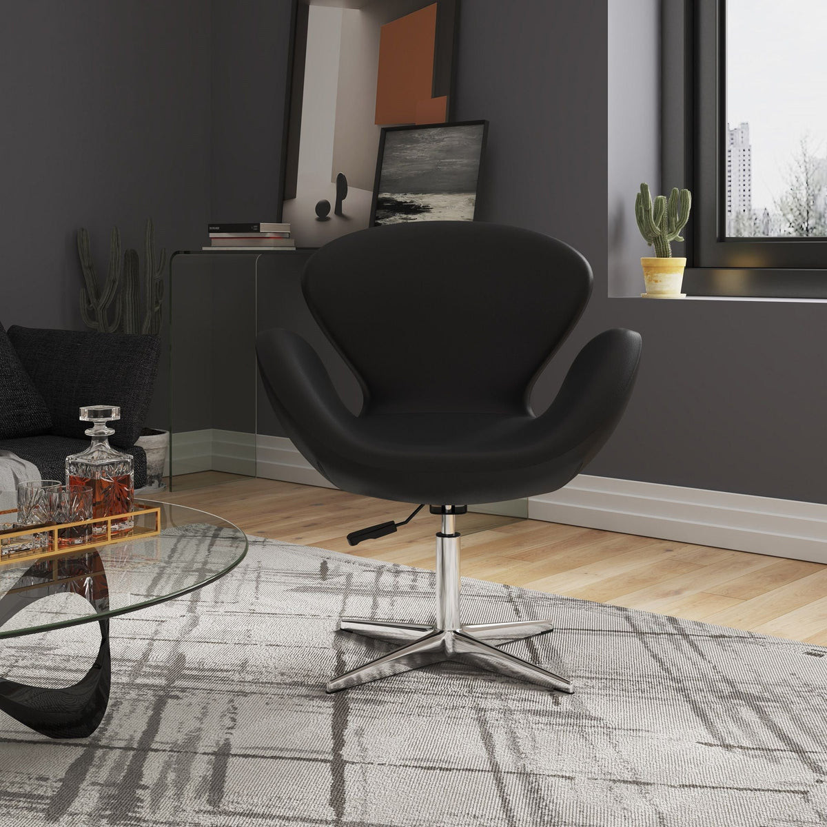 Raspberry - Swivel Lounge Chair