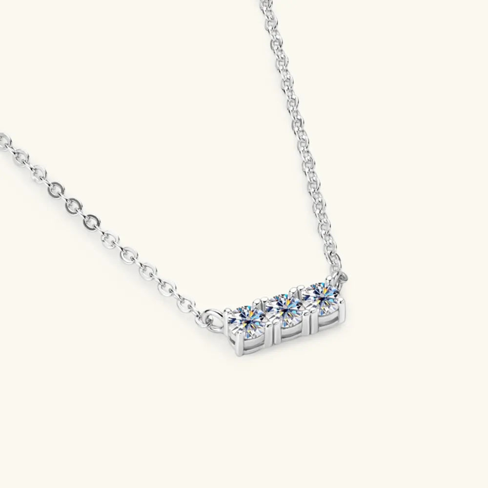 925 Sterling Silver Inlaid Sparkala™ Bar Necklace