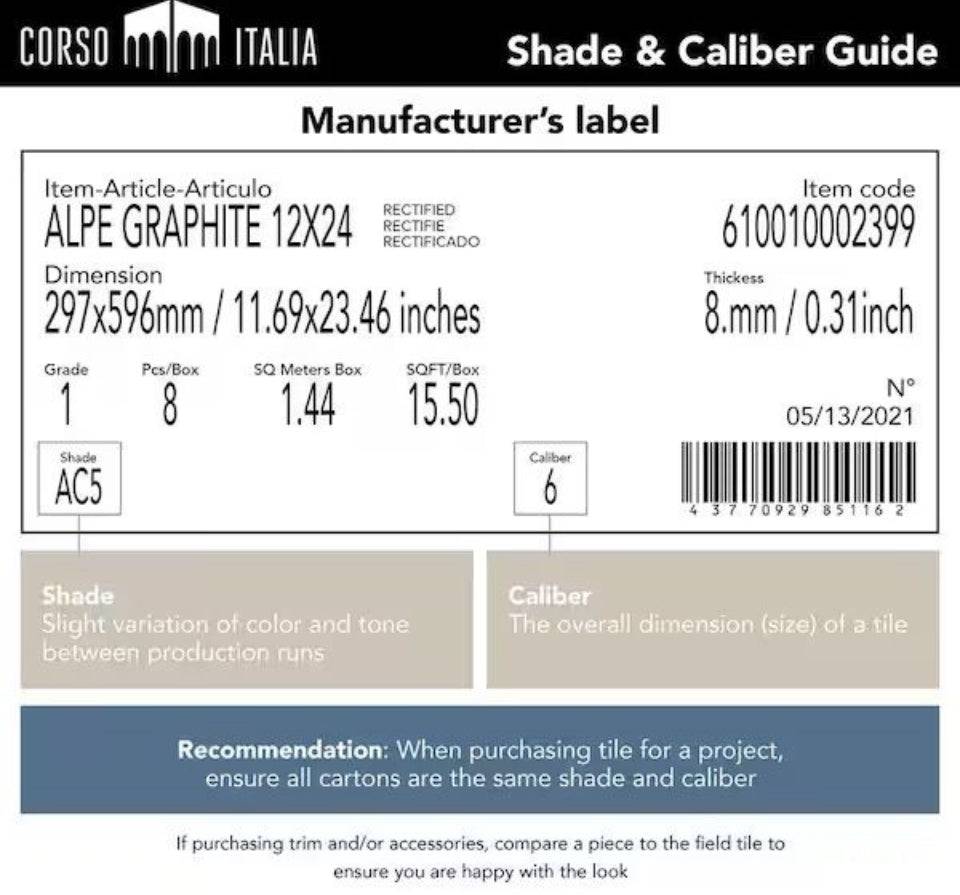 Open Box Corso italia Impero Black 3 in. x 12 in. Marble Look Porcelain Floor and Wall Tile (3.39 sq. ft. /Case)