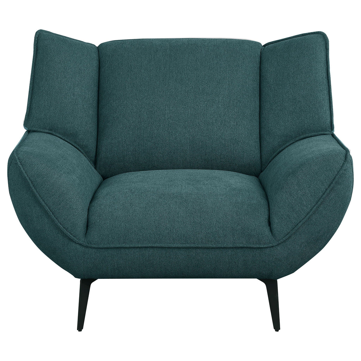 Grenada - Upholstered Flared Arm Accent Chair - Teal Blue