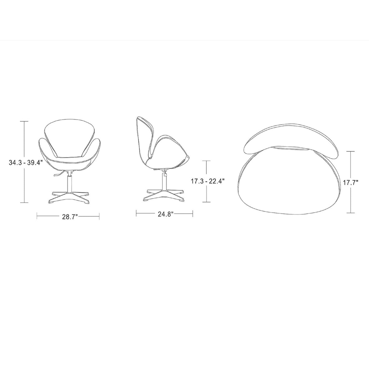 Raspberry - Swivel Lounge Chair