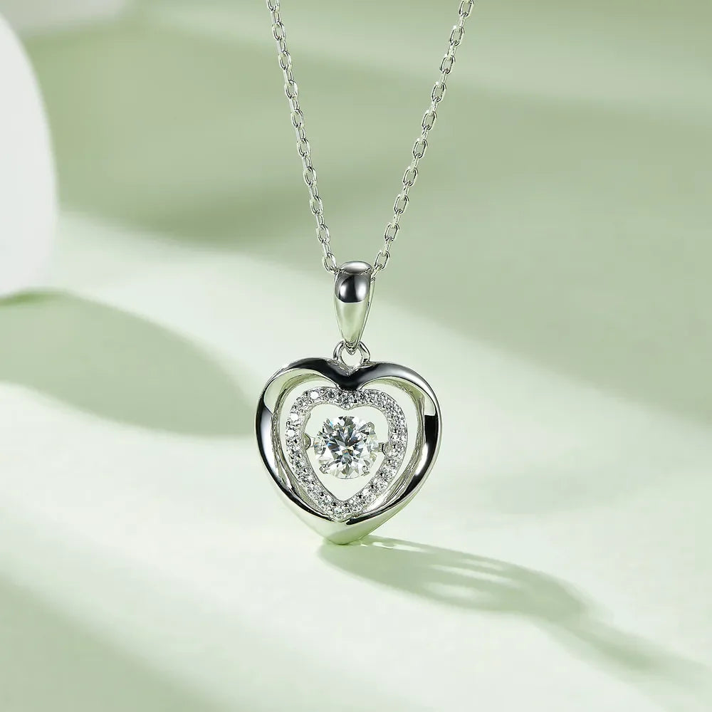 Sparkala™ 925 Sterling Silver Heart Necklace