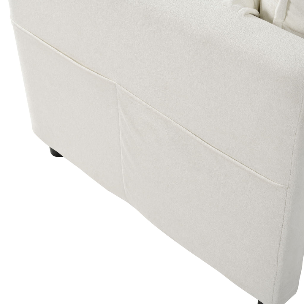Modern Comfy Deep Seat Modular Sectional Sofa Cloud Couch With Ottoman