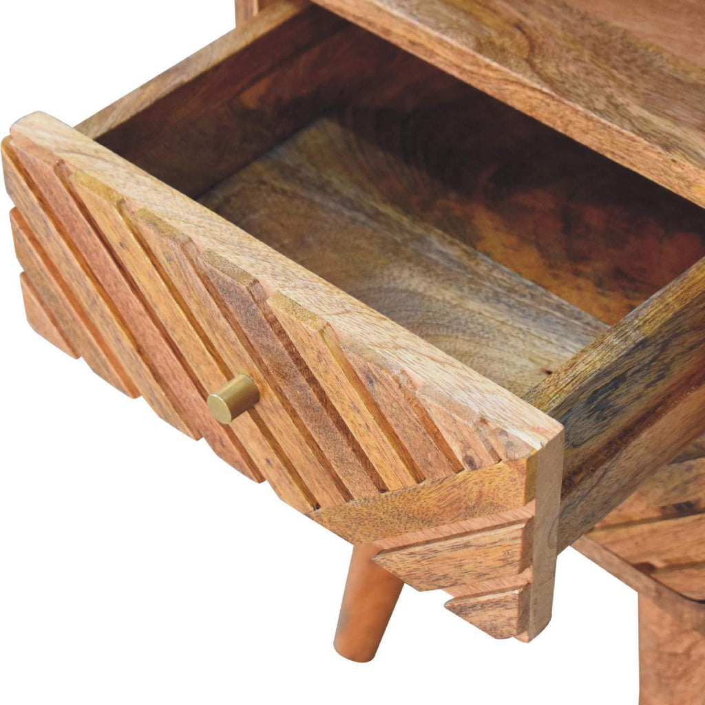 Lille - Mini Curved Nightstand - Oak
