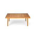 Outdoor Dining Table With Slatted Top