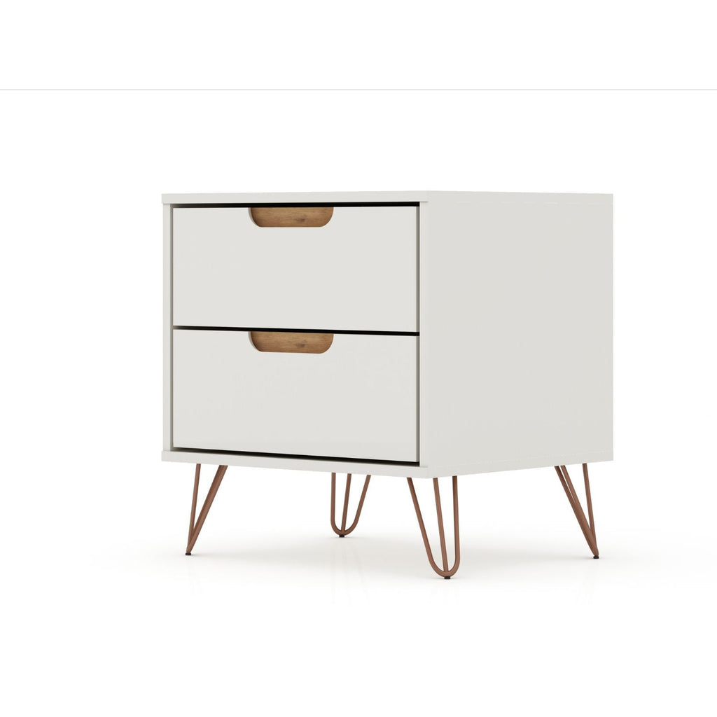 Rockefeller - Nightstand With 2 Drawers - Off White