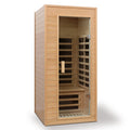 Hemlock One-person Far Infrared Roof Embedded Indoor Sauna Room Natural Hemlock 33.7x33.46x72.83 inches