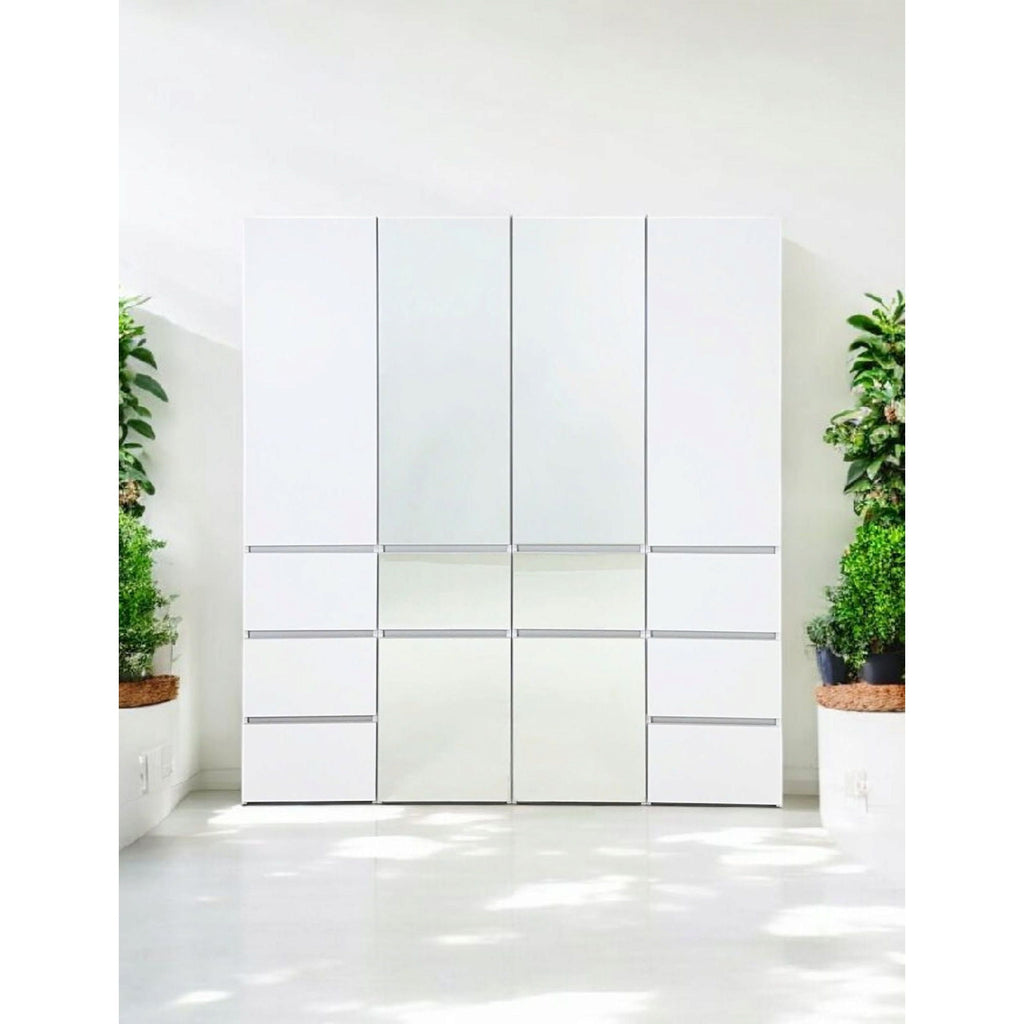 Elise - Slim Modular Closet Cabinet With Drawers - White