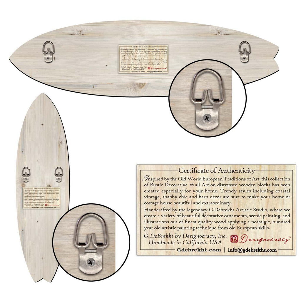 Tiki Bar Surfboard Wall Art by G. DeBrekht – Handcrafted Coastal Decor for Tiki Lounge & Beach House - 8490144HS