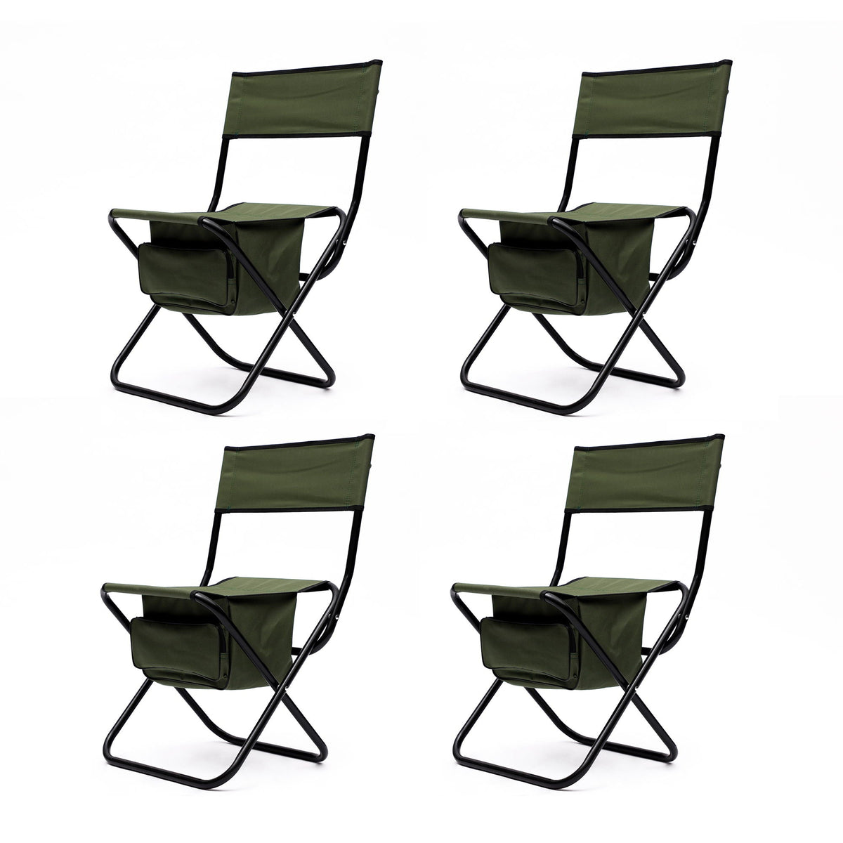 Folding Outdoor Chairs With Storage Bag, Portable Chair For Indoor, Outdoor Camping, Picnics And Fishing