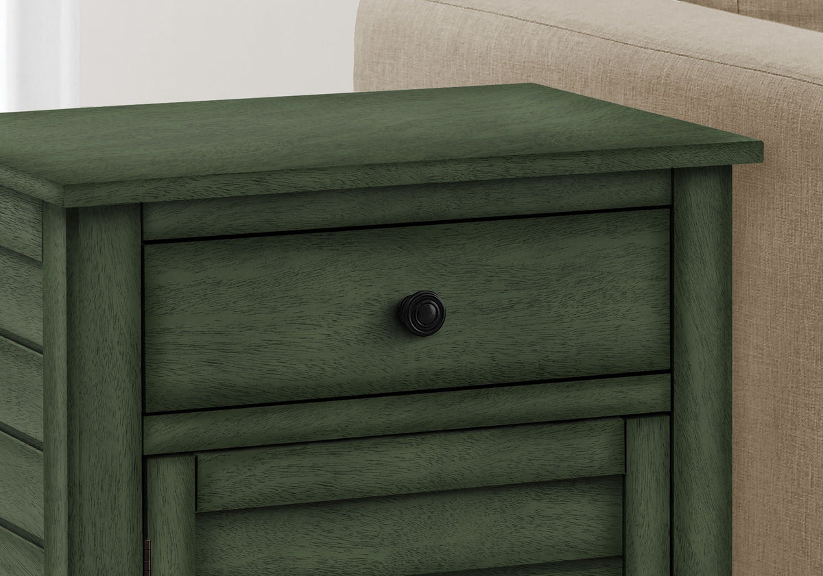 Accent Nightstand, Storage Drawer, Transitional