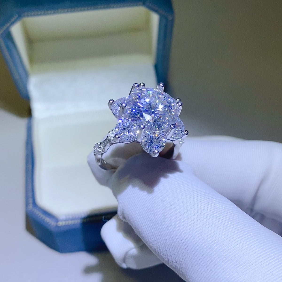 5 Carat Floral Sparkala™ Pure Sterling Silver Ring