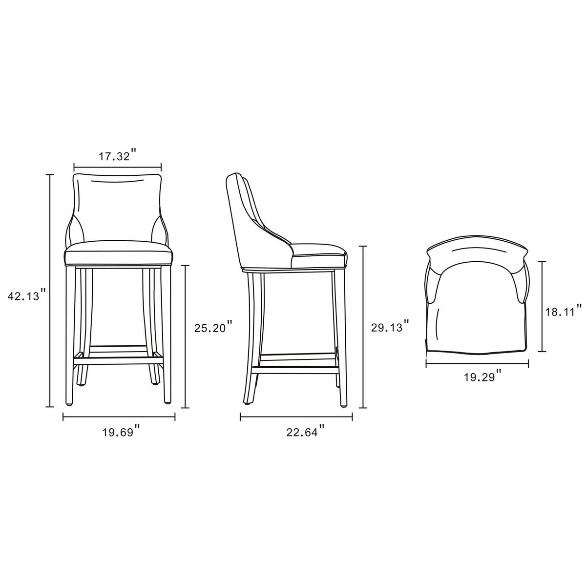 Shubert - Barstool - Ivory
