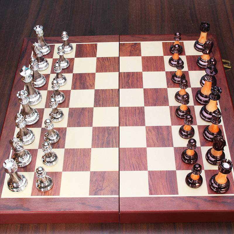 International Chess Metal Acrylic Imitation Jade Set Gift Chess Board Chess Table Western Chess Chess Pieces