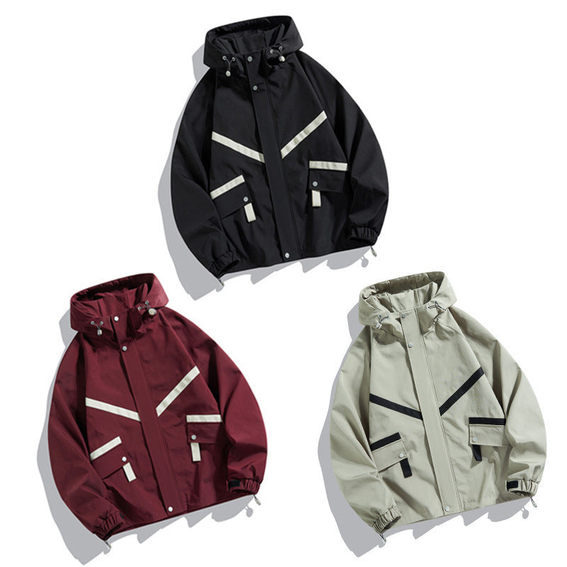 Hooded Jacket Waterproof Fashionable Jacket Outdoor Leisure Couple's Tops