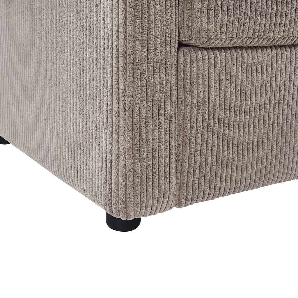 Sleeper Sofa With Foldable Mattress, USB Ports, Side Table & Storage Pocket