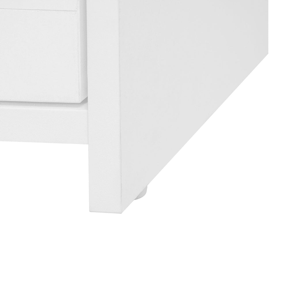 Wardrobe With 3 Drawers High Wardrobe Armoire With Rattan For Living Room Organizer - White