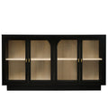 Storage Cabinet With Door For Living Room, Dining Room - Black