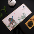 Deerskin Chinese Velvet Painted Zen Absorbent Tea Towel Cloth