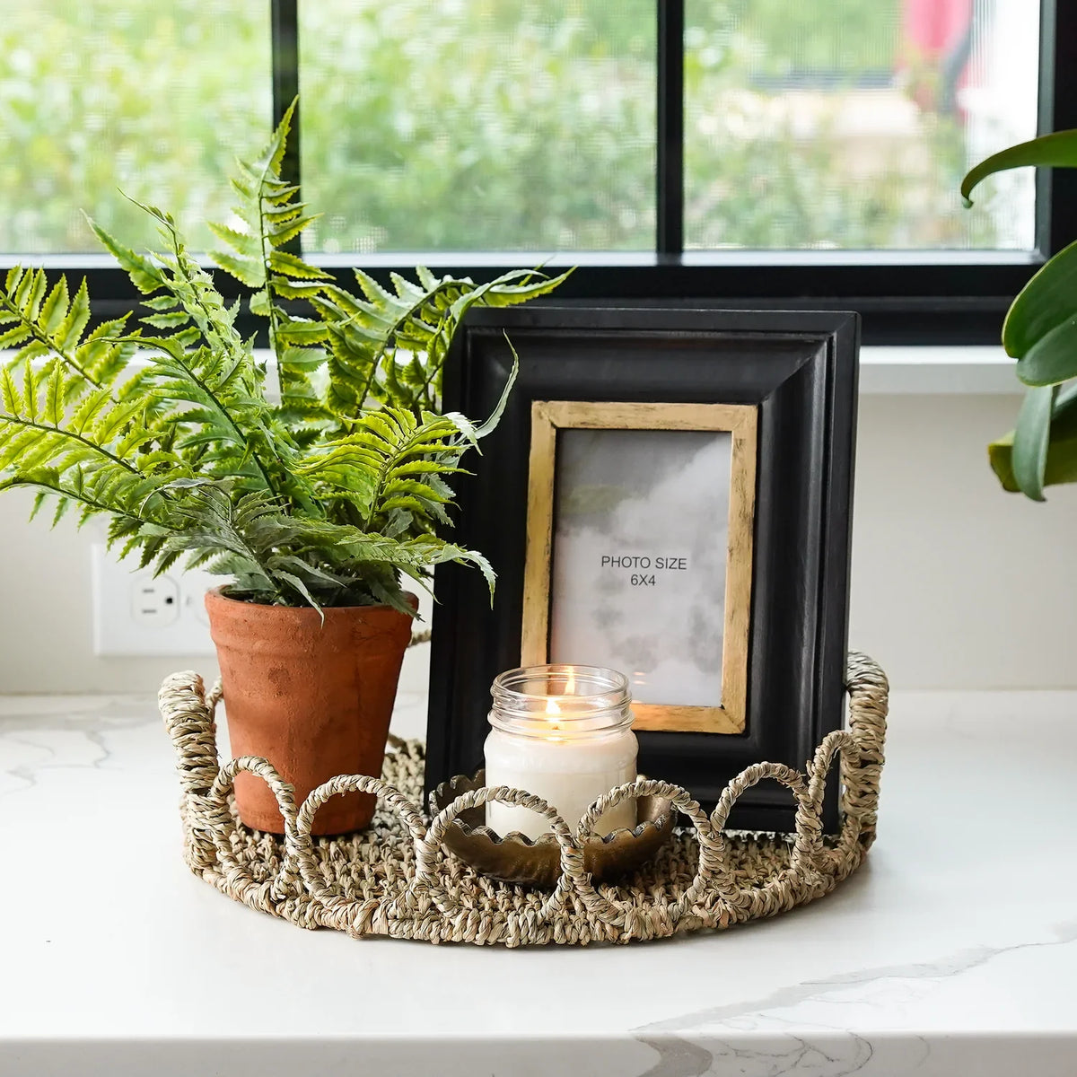 Faux Fern in Terracotta Pot