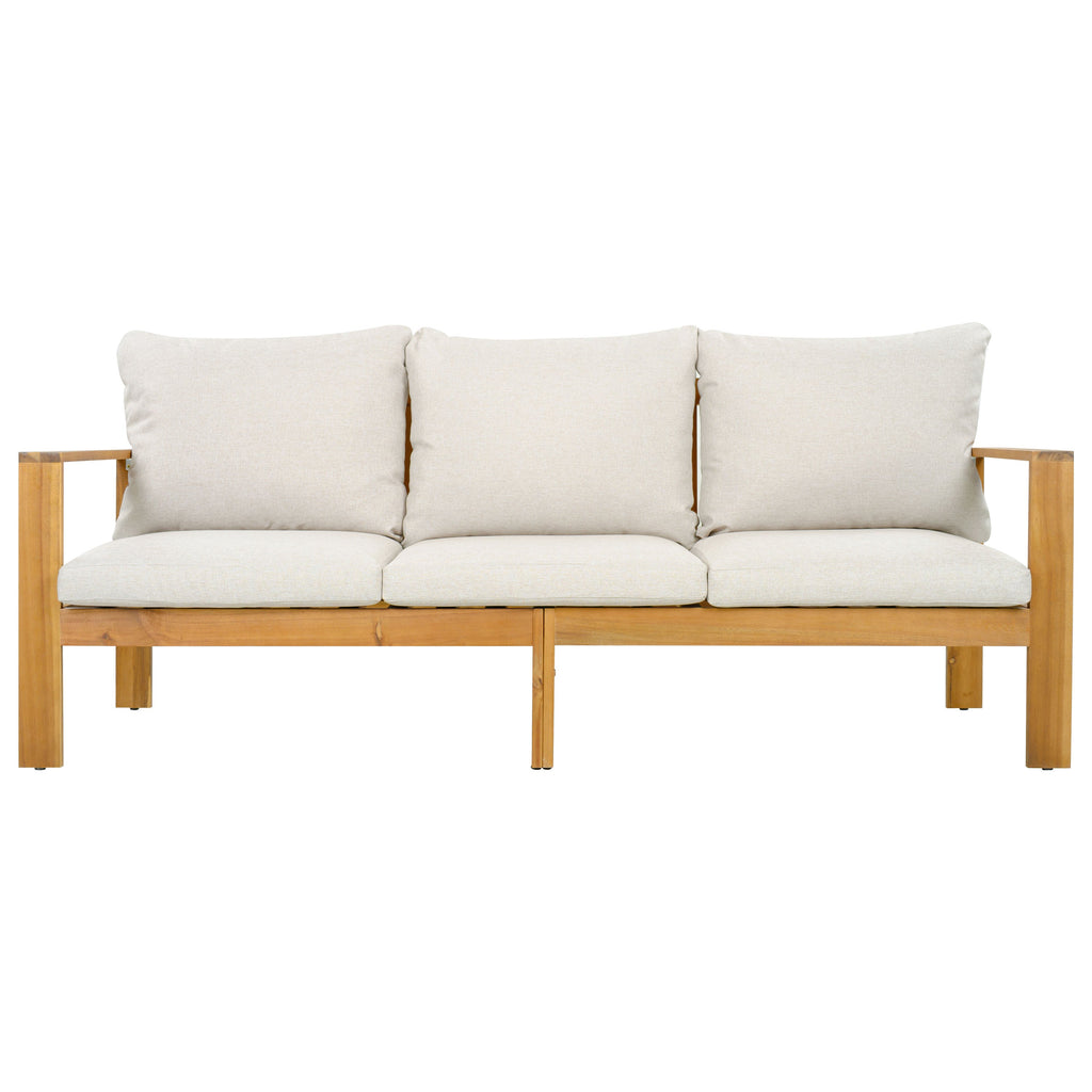 Outdoor 4pcs Acacia Sectional Patio Sofa Set