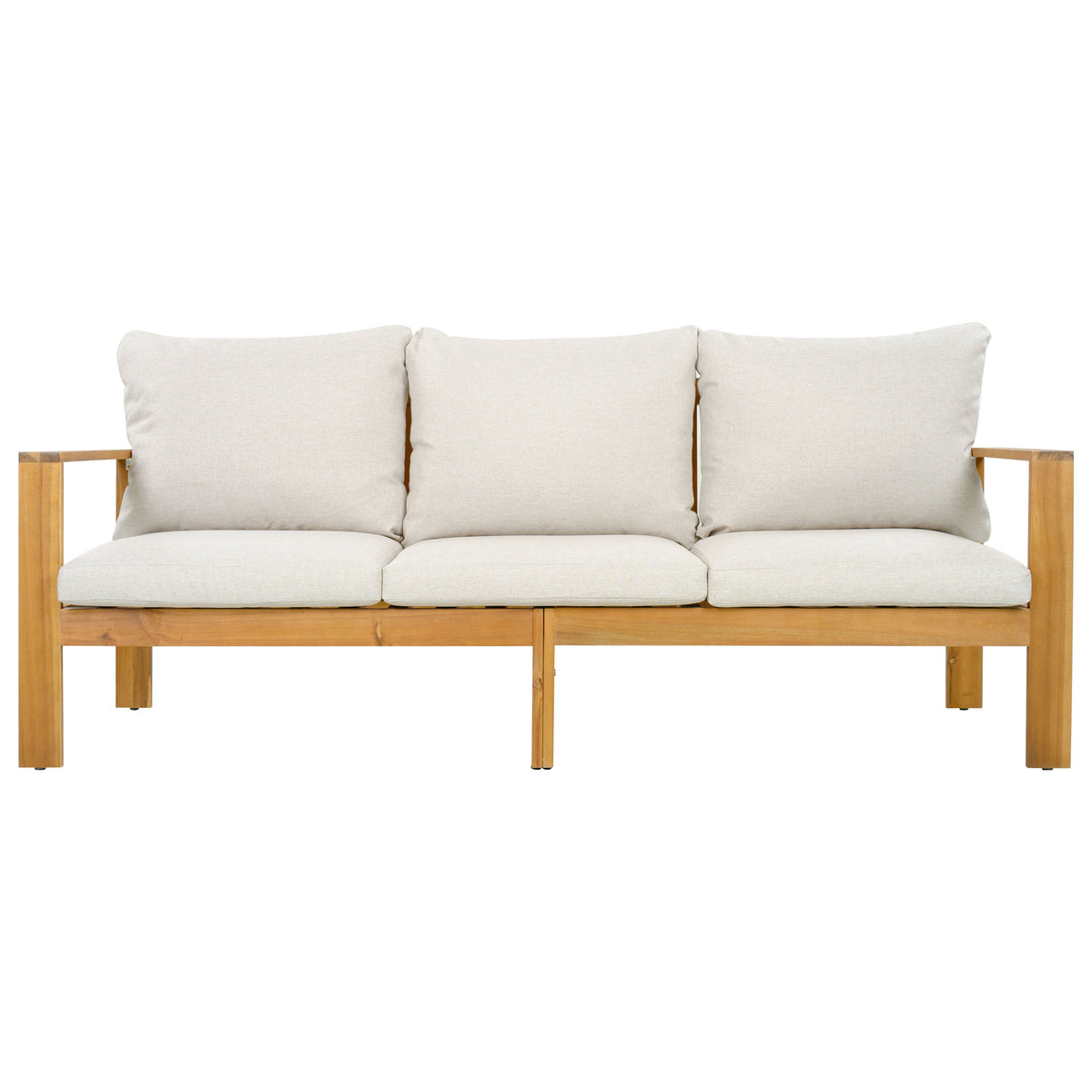 Outdoor 4pcs Acacia Sectional Patio Sofa Set