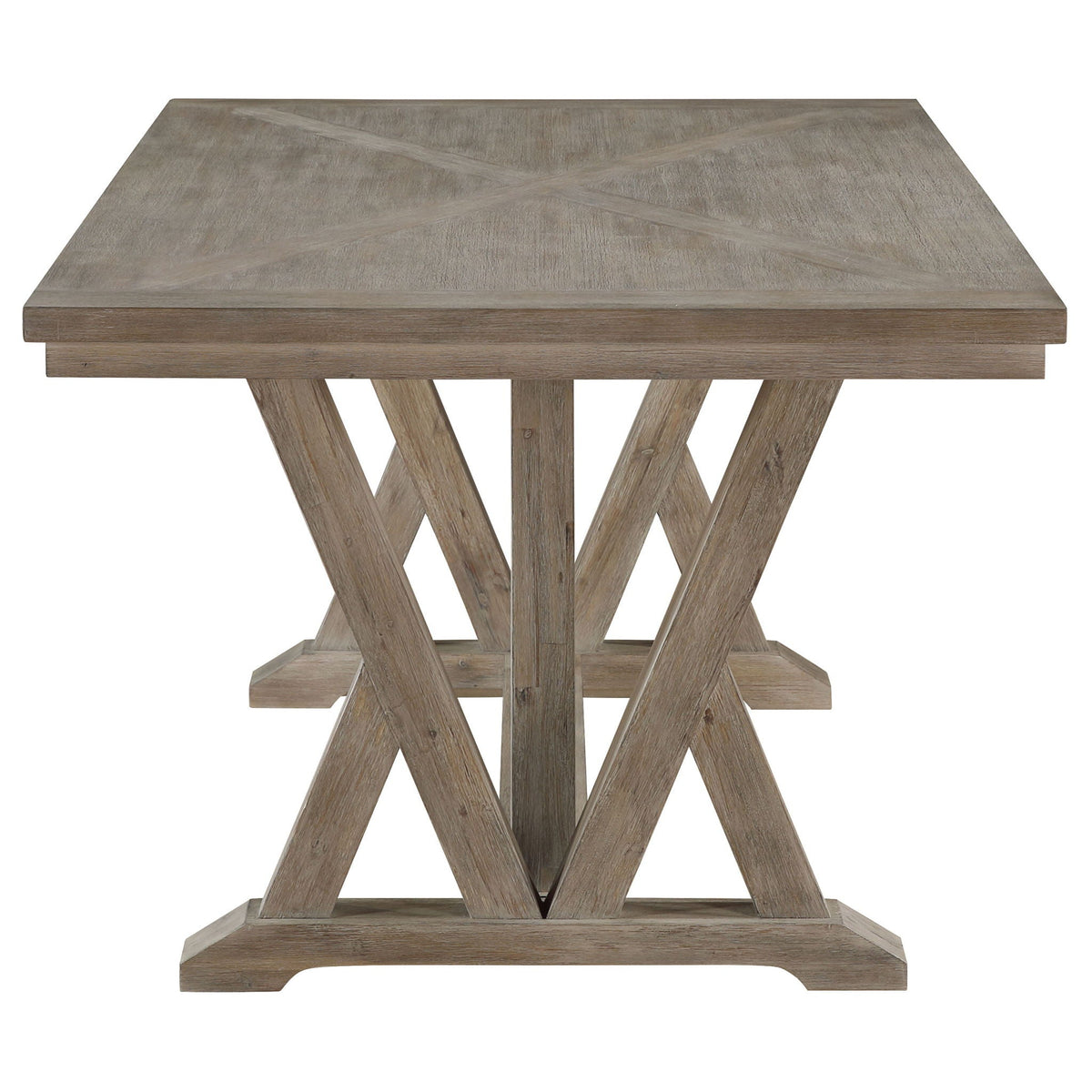 Ruston - Rectangular Dining Table With Trestle Design - Gray