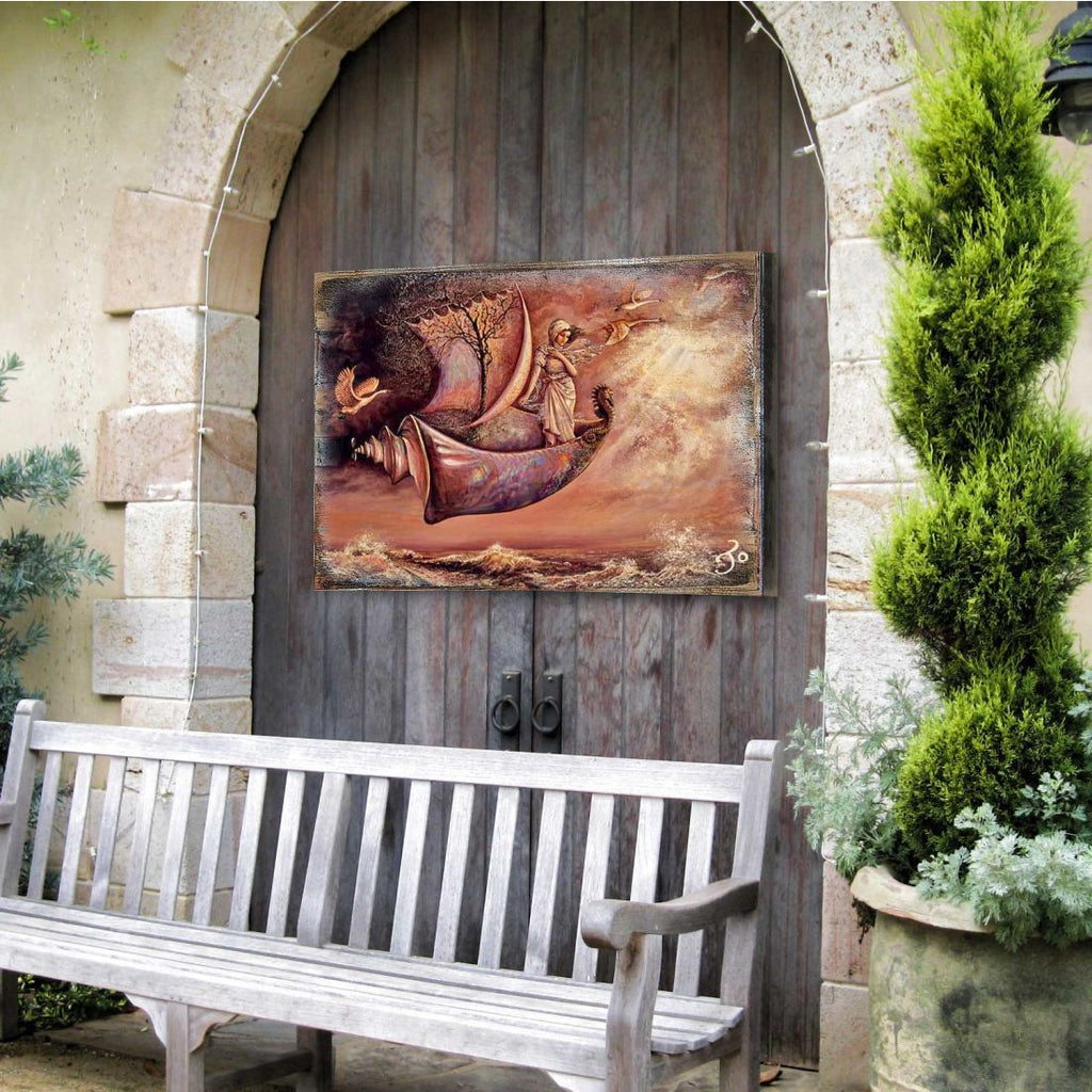 Strange Craft Fantasy Wooden Wall Art by Josephine Wall - Fantasy Decor - 852123-JW