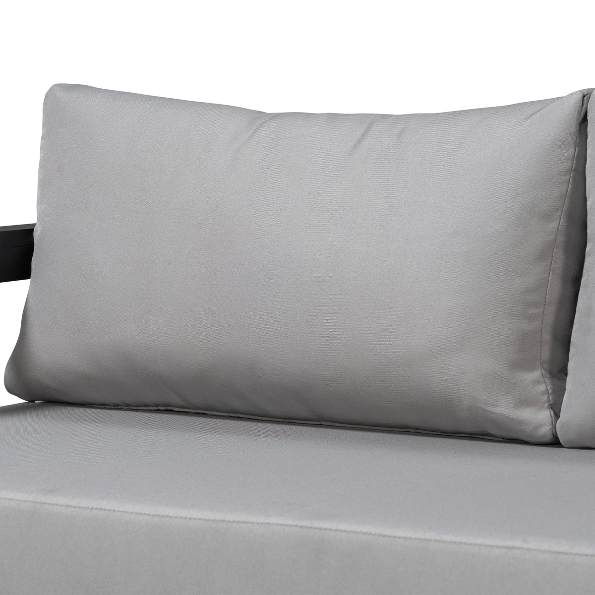 U_style Outdoor L-Shaped Sofa with Iron Frame and Ultra-Thick Cushions