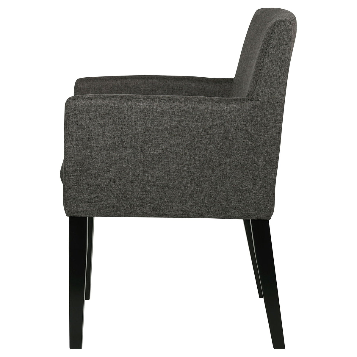 Yorkshire - Upholstered Dining Arm Chair With Cushioned Arms (Set of 2) - Gray