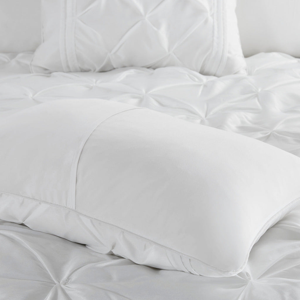 7 Piece Tufted Comforter Set White