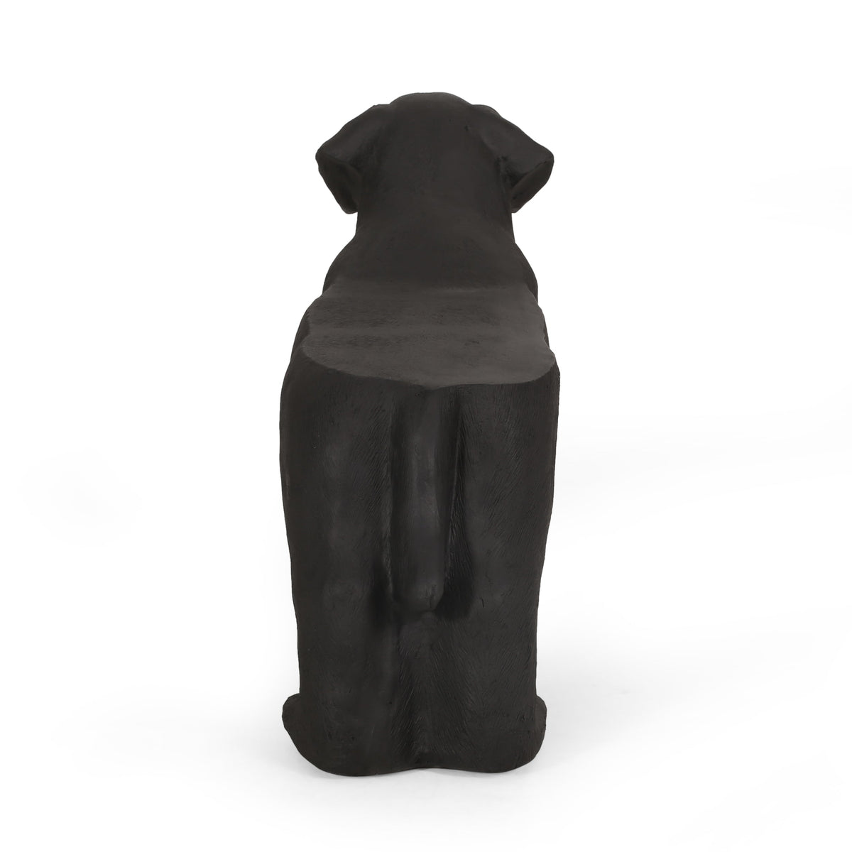 MGO Dog Bench - Outdoor Labrador Design, Matte Black