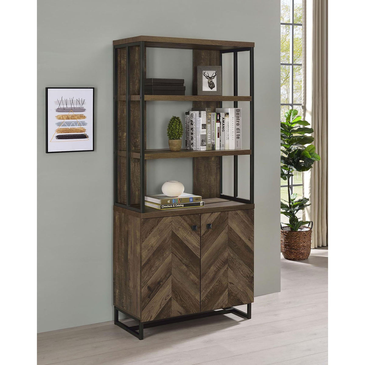 Herringbone - 2 Door - Brown