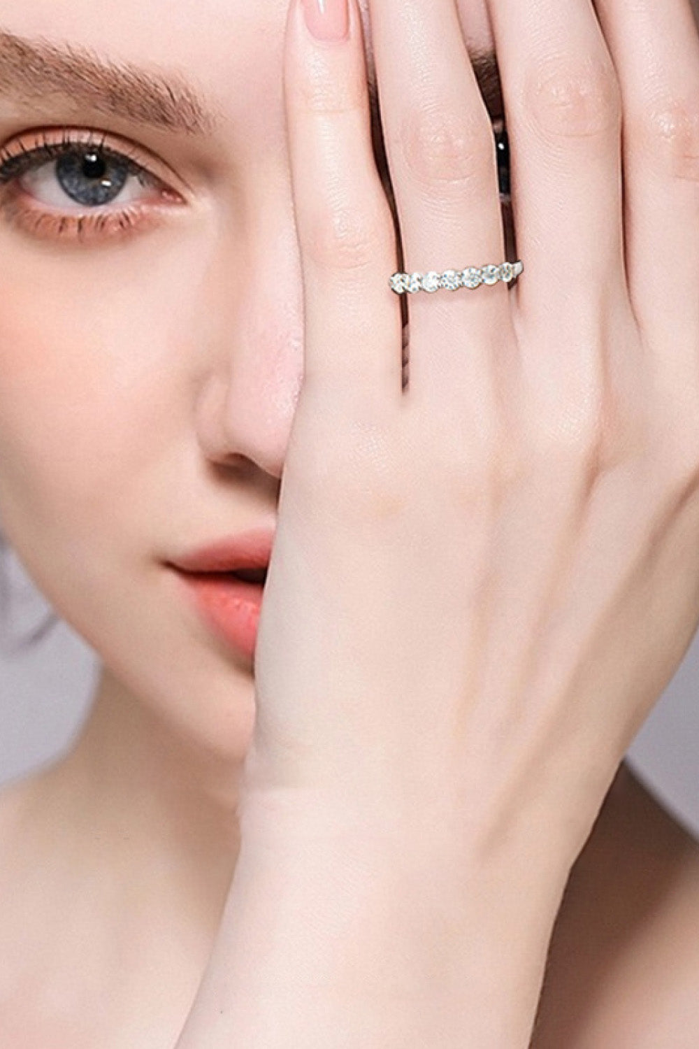 Can't Stop Your Shine 7 Stone Sparkala™ Ring (Platinum Over Pure Sterling Silver)