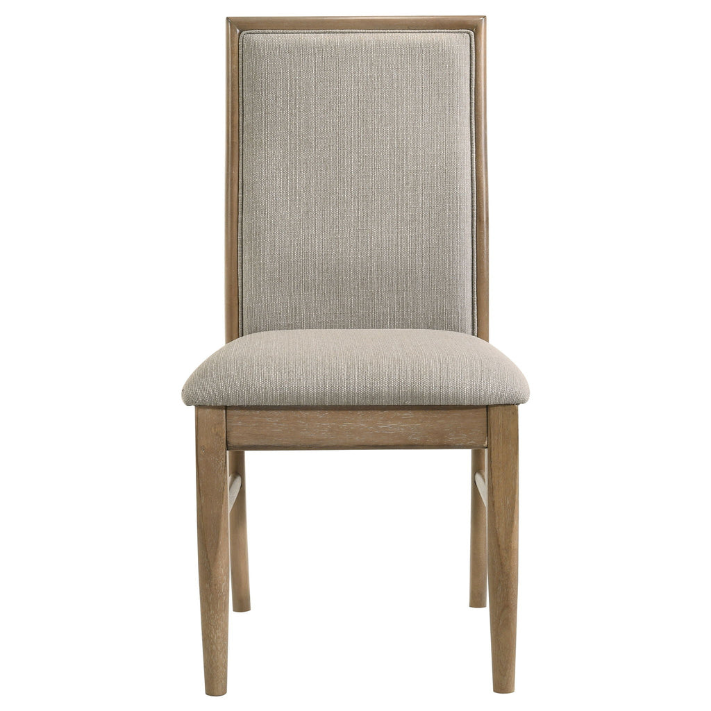 Dreydon - 7 Piece Dining Set With Upholstered Chairs - Light Brown