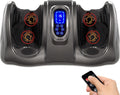 Shiatsu Foot Massager for Pain Relief, Plantar Fasciitis, Neuropathy, Blood Circulation, Remote Control W/Compact Design - Gray