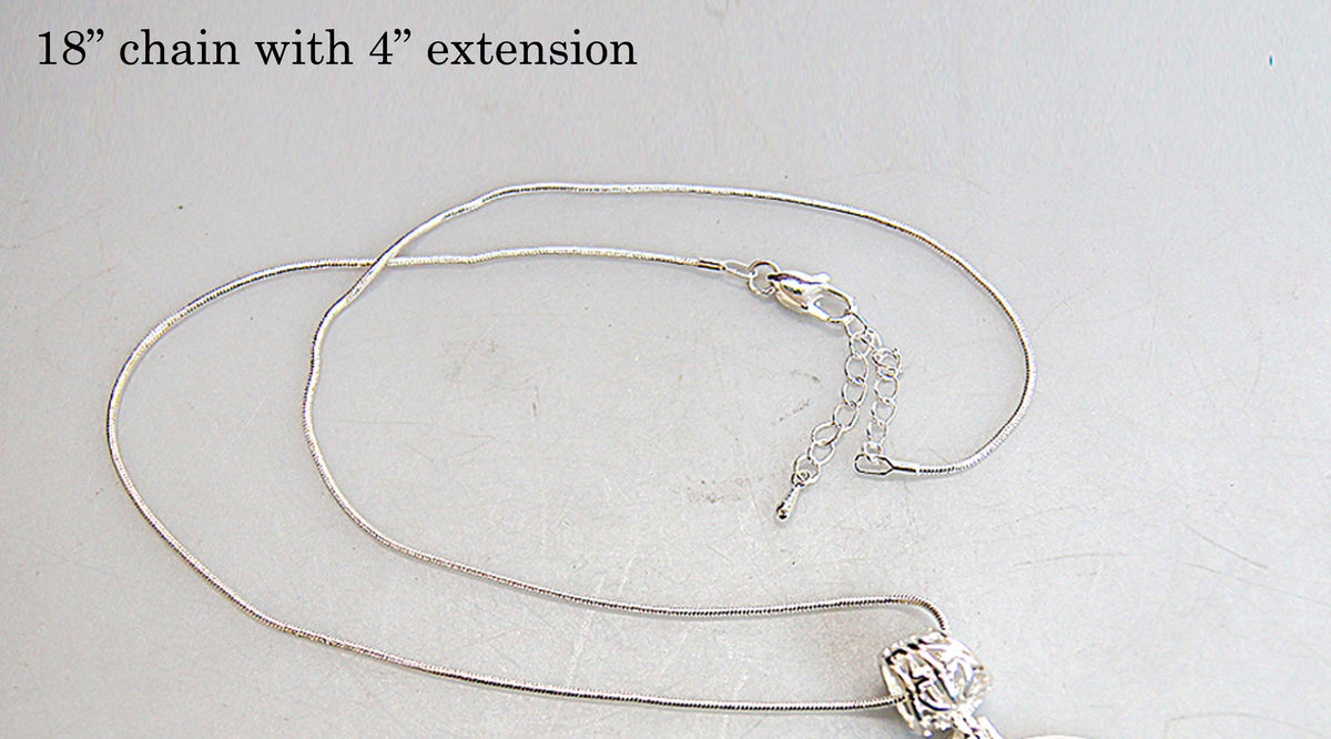 Santa Arrival Silver Plated Medal Pendant Necklace - 44155O
