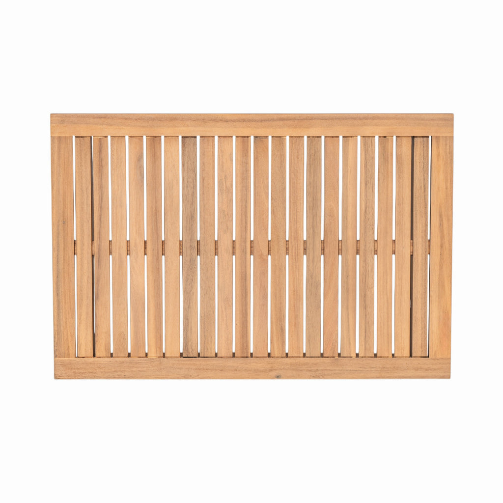 Outdoor 2pc Acacia Wood and Rope Patio Chat Set
