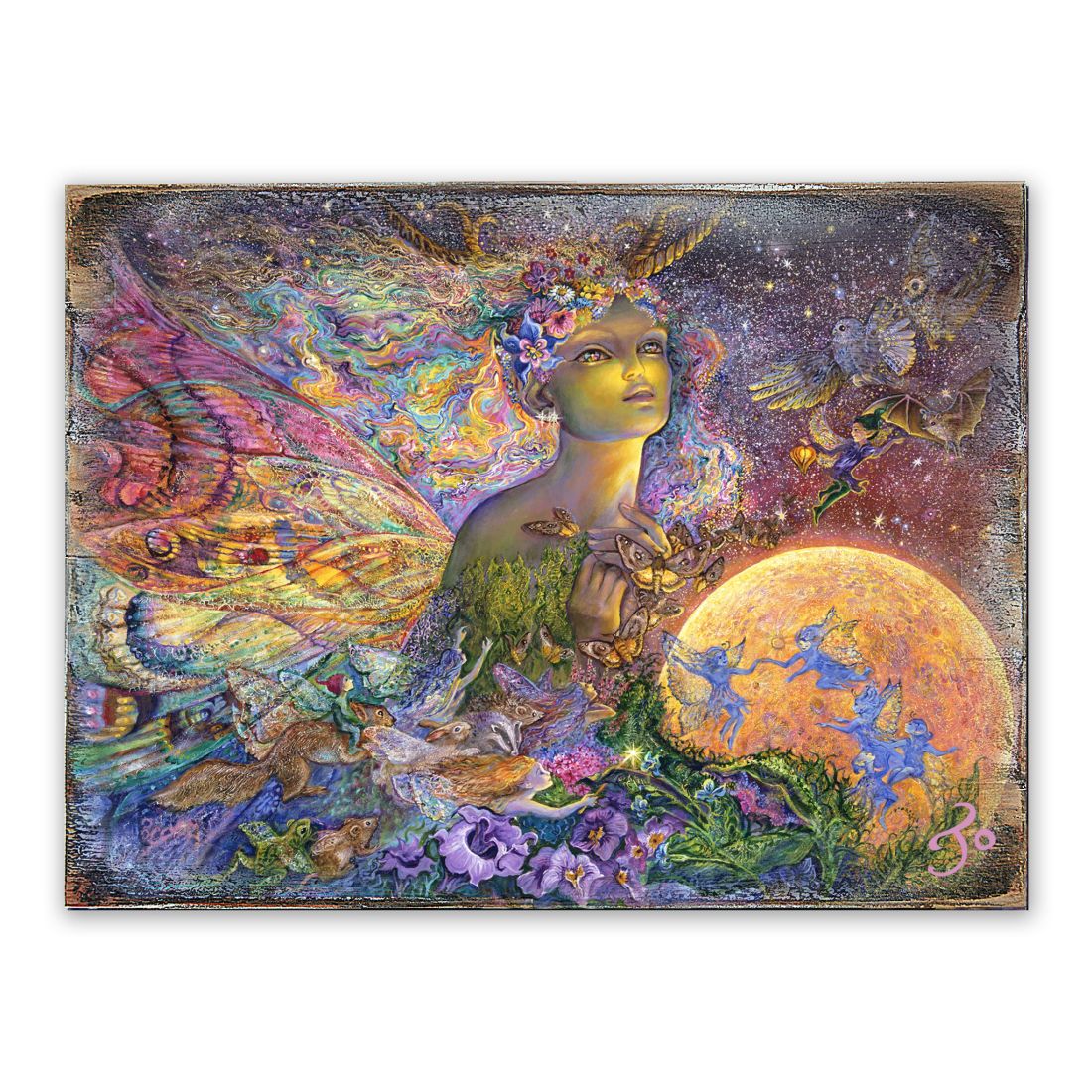 Titania Fantasy Wooden Wall Art by Josephine Wall - Fantasy Decor - 852112-JW