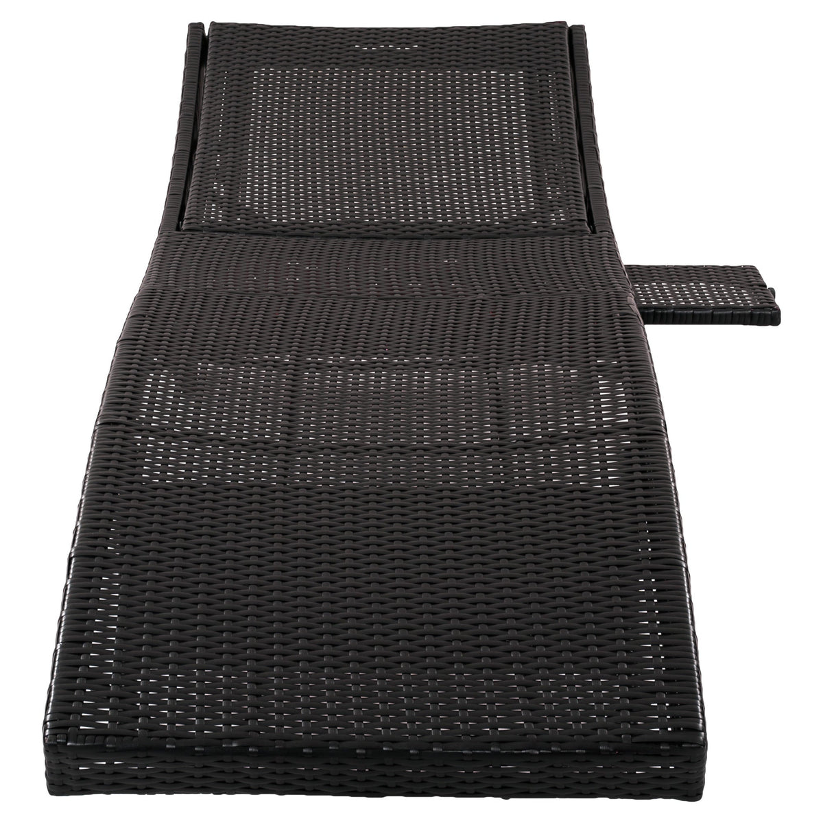 K&K 80'' Patio Wicker Chaise Lounge Chairs Set of 2