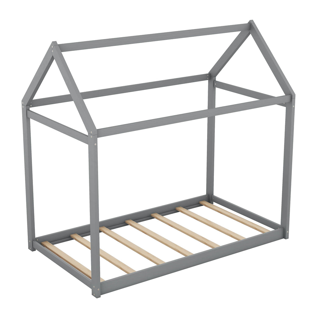 Wooden House Shaped Bed
