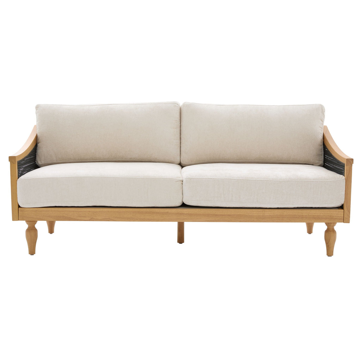 Loveseat Sofa With Armrests - Black