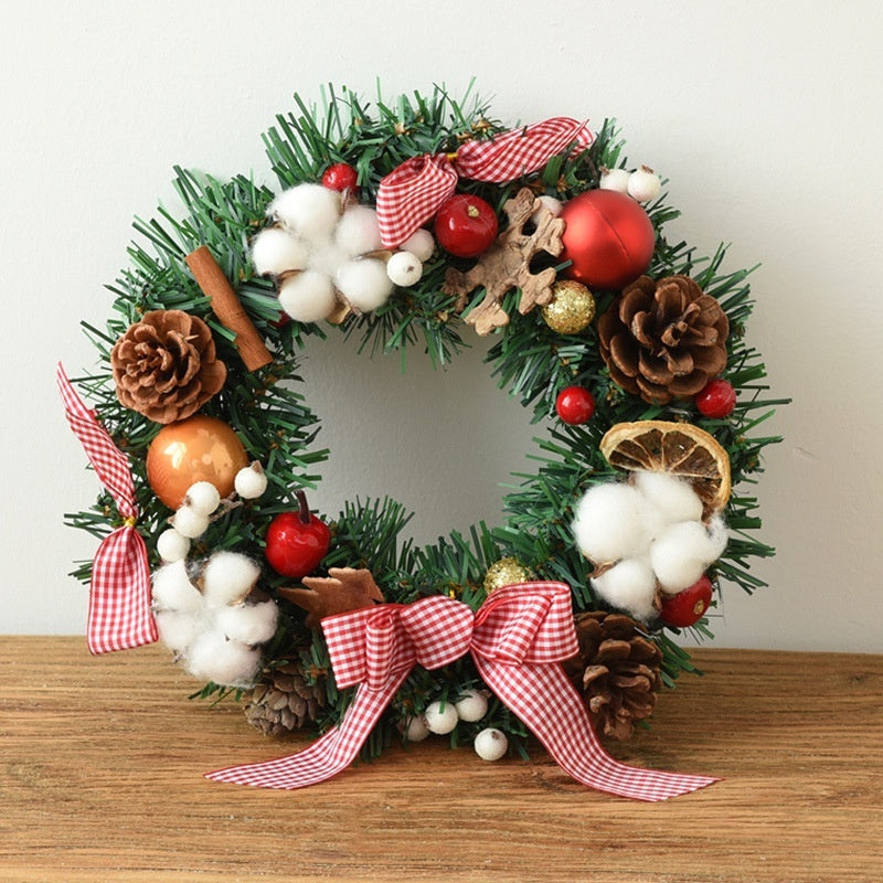 Christmas Garland Bow Christmas Door Hanging Window Decoration Christmas Decorations