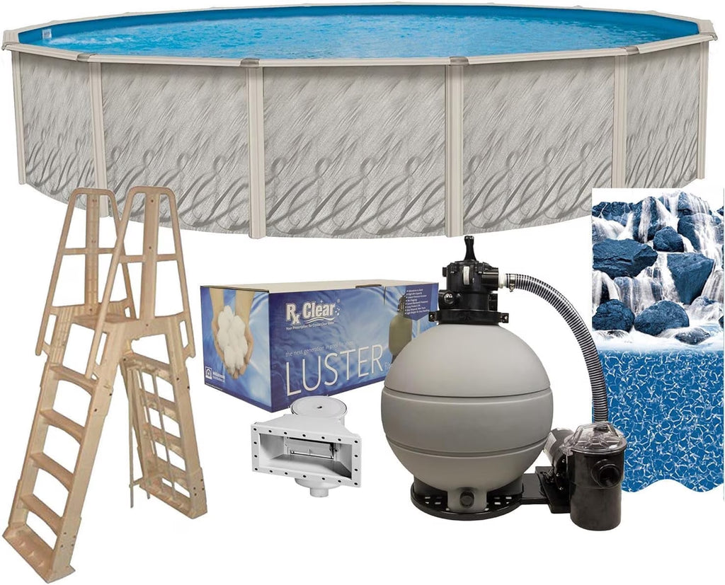 Meadows 27' round 52" Wall Above-Ground Swimming Pool, Full Start-Up Kit