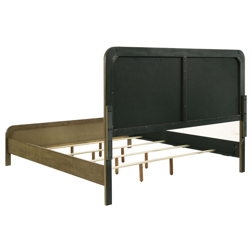 Bernardo - Eastern King Upholstered Bed - Nutmeg Brown