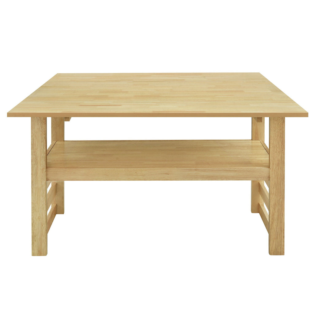 5 Piece Extendable Wood Square Dining Table Set With 2 Drop Leaves