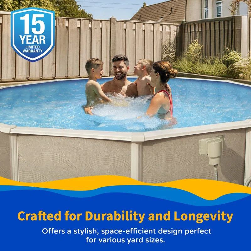 Belize round 52-In Deep 6-In Top Rail Swimming Pool Package