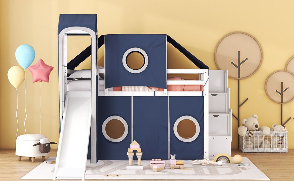 Loft Bed With Tent And Tower