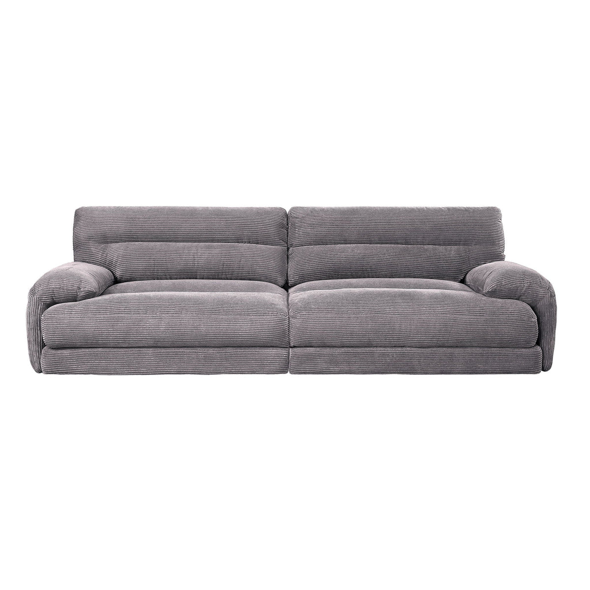 Cadenza Corduroy Loveseat - Gray